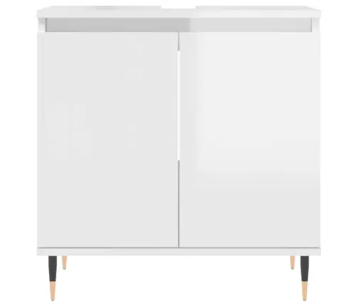 Vonios Kambario Spintelė, Balta, 58X33X60cm Mediena, Blizgi