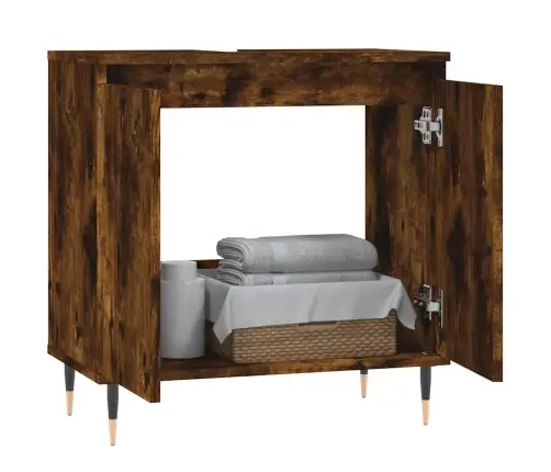 Vonios Kambario Spintelė, Dūminio Ąžuolo, 58X33X60cm Mediena