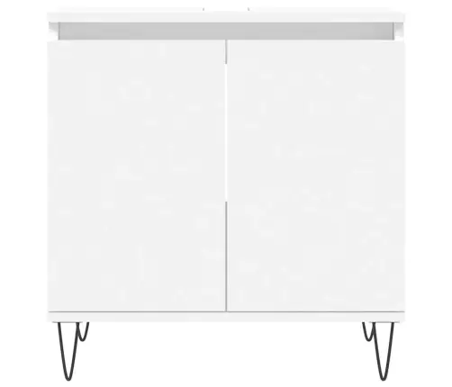 Vannasistabas Skapītis, Balts, 58X33X60 Cm, Inženierijas Koks Vidaxl