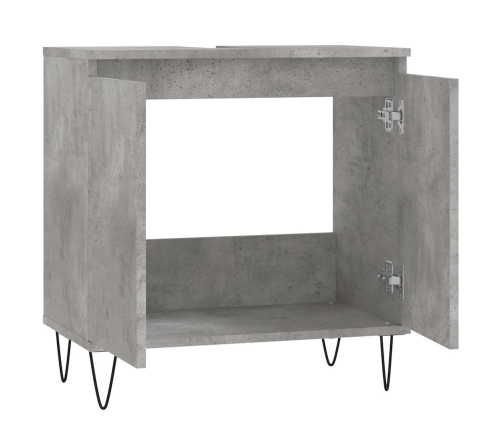 Vonios Kambario Spintelė, Betono Pilka, 58X33X60cm Mediena