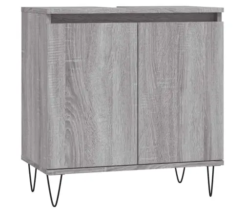 Vannasistabas Skapītis, 58X33X60 Cm, Inženierijas Koks, Pelēks Vidaxl