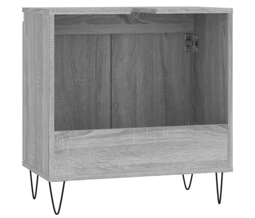 Vannasistabas Skapītis, 58X33X60 Cm, Inženierijas Koks, Pelēks Vidaxl