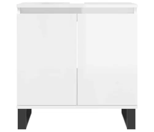 Vannitoakapp, Kõrgläikega Valge, 58 X 33 X 60 cm Tehispuit