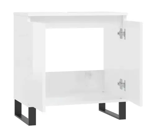 Vannitoakapp, Kõrgläikega Valge, 58 X 33 X 60 cm Tehispuit