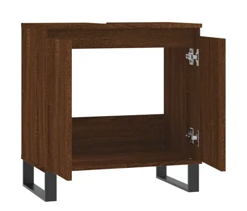 Vannasistabas Skapītis, 58X33X60Cm, Inženierijas Koks, Ozolkoka Vidaxl