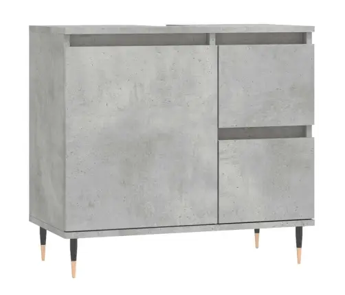 Vannasistabas Skapītis, Pelēks, 65X33X60 Cm, Inženierijas Koks Vidaxl