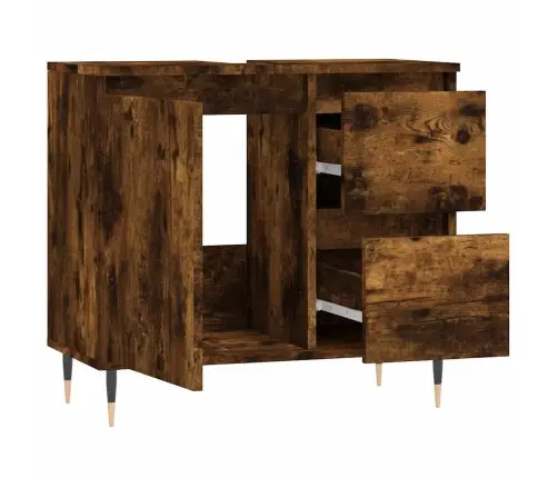 Vonios Kambario Spintelė, Dūminio Ąžuolo, 65X33X60cm Mediena