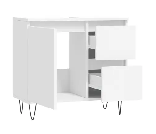 Vannitoakapp, Valge, 65 X 33 X 60 cm Tehispuit