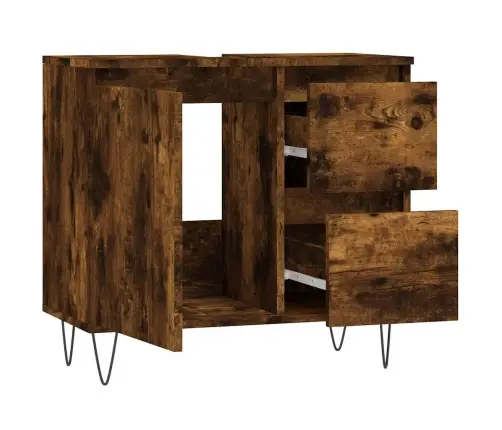 Vonios Kambario Spintelė, Dūminio Ąžuolo, 65X33X60cm Mediena