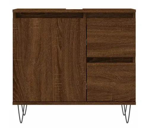 Vannasistabas Skapītis, Ozola, 65X33X60 Cm, Inženierijas Koks Vidaxl