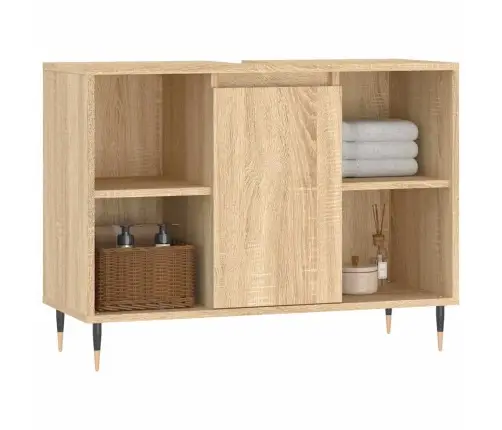 Vonios Kambario Spintelė, Sonoma Ąžuolo, 80X33X60cm Mediena