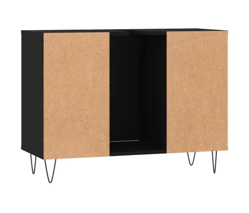 Vannasistabas Skapītis, 80X33X60 Cm, Inženierijas Koks, Melns Vidaxl