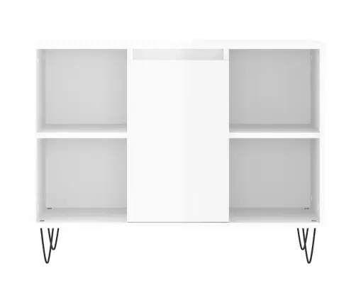 Vannitoakapp, Kõrgläikega Valge, 80 X 33 X 60 cm Tehispuit