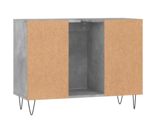 Vannasistabas Skapītis, Pelēks, 80X33X60 Cm, Inženierijas Koks Vidaxl