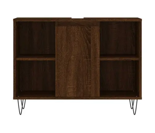 Vannasistabas Skapītis, Ozola, 80X33X60 Cm, Inženierijas Koks Vidaxl