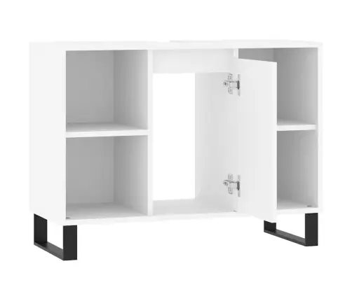 Vannasistabas Skapītis, 80X33X60 Cm, Inženierijas Koks, Balts Vidaxl