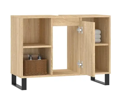 Vonios Kambario Spintelė, Sonoma Ąžuolo, 80X33X60cm Mediena