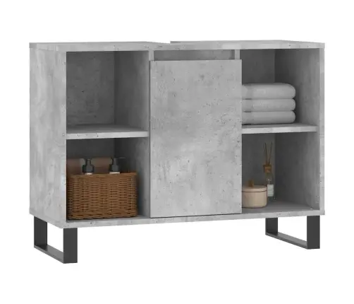 Vonios Kambario Spintelė, Betono Pilka, 80X33X60cm Mediena