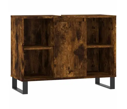 Vannasistabas Skapītis, 80X33X60Cm, Inženierijas Koks, Ozolkoka Vidaxl