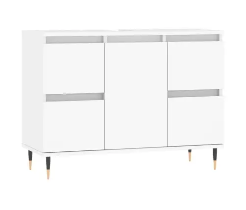 Vannasistabas Skapītis, 80X33X60 Cm, Inženierijas Koks, Balts Vidaxl