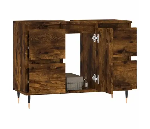 Vannasistabas Skapītis, 80X33X60Cm, Inženierijas Koks, Ozolkoka Vidaxl