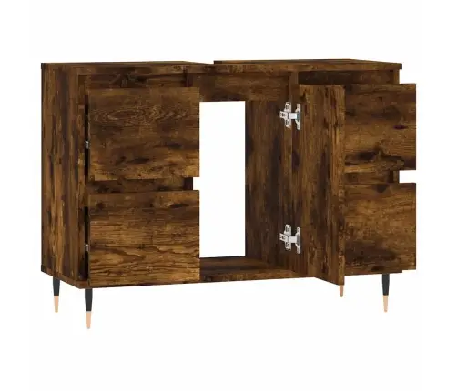 Vannasistabas Skapītis, 80X33X60Cm, Inženierijas Koks, Ozolkoka Vidaxl