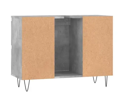 Vannasistabas Skapītis, Pelēks, 80X33X60 Cm, Inženierijas Koks Vidaxl