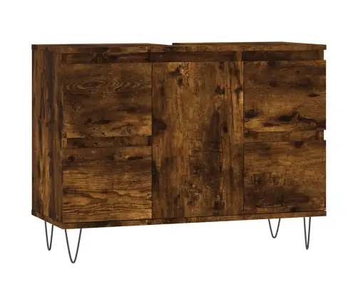 Vonios Kambario Spintelė, Dūminio Ąžuolo, 80X33X60cm Mediena