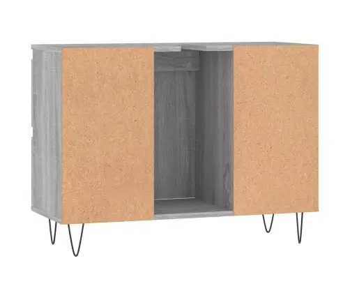 Vannasistabas Skapītis, Pelēks, 80X33X60 Cm, Inženierijas Koks Vidaxl
