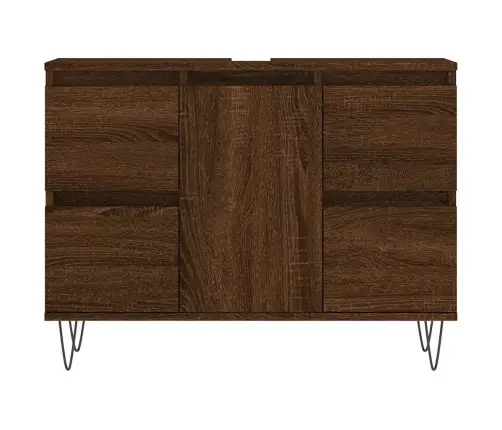 Vonios Kambario Spintelė, Ruda Ąžuolo, 80X33X60cm Mediena