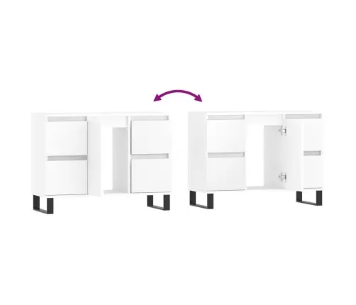 Vannasistabas Skapītis, 80X33X60 Cm, Inženierijas Koks, Balts Vidaxl