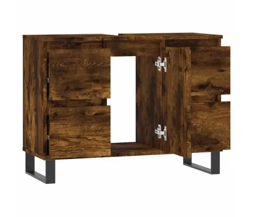 Vannasistabas Skapītis, 80X33X60Cm, Inženierijas Koks, Ozolkoka Vidaxl