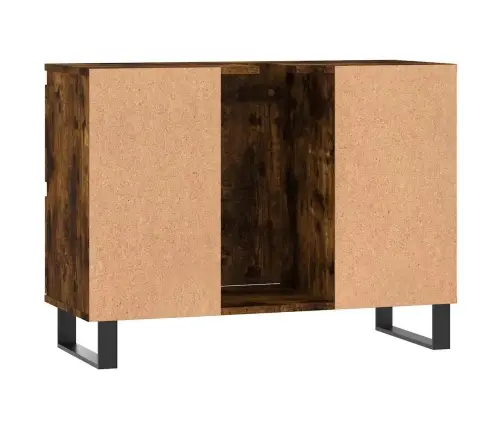 Vannasistabas Skapītis, 80X33X60Cm, Inženierijas Koks, Ozolkoka Vidaxl