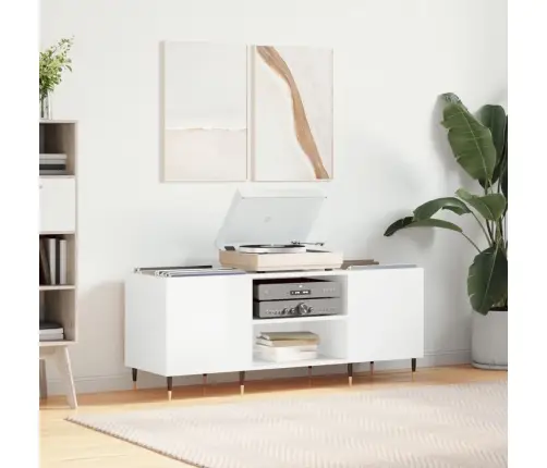 Plaadikapp, Kõrgläikega Valge, 121 X 38 X 48 cm Tehispuit