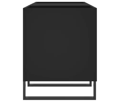 Ierakstu Skapītis, 121X38X48 Cm, Inženierijas Koks, Melns Vidaxl