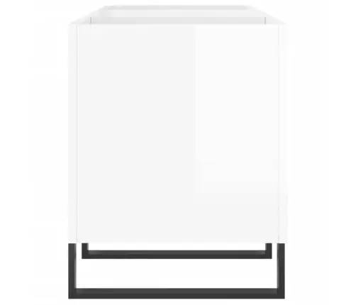 Vinilinių Plokštelių Spintelė, Balta, 121X38X48cm Mediena