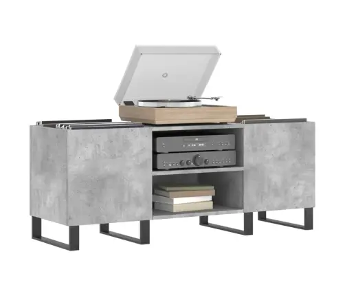 Ierakstu Skapītis, 121X38X48 Cm, Inženierijas Koks, Betonpelēks Vidaxl