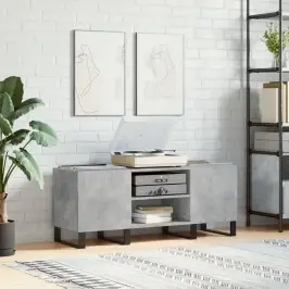 Vinilinių Plokštelių Spintelė, Betono, 121X38X48cm Mediena