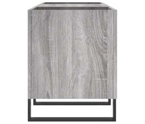 Ierakstu Skapītis, 121X38X48 Cm, Inženierijas Koks, Pelēks Vidaxl