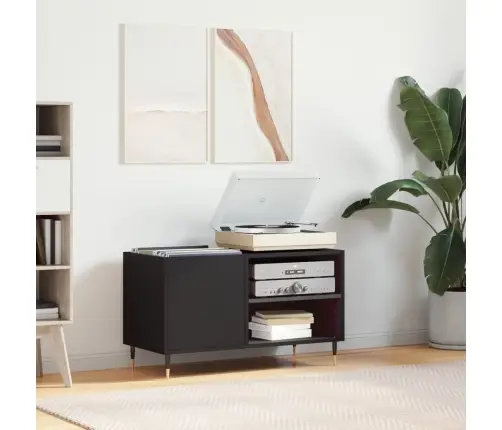 Plaadikapp, Must, 85 X 38 X 48 cm Tehispuit