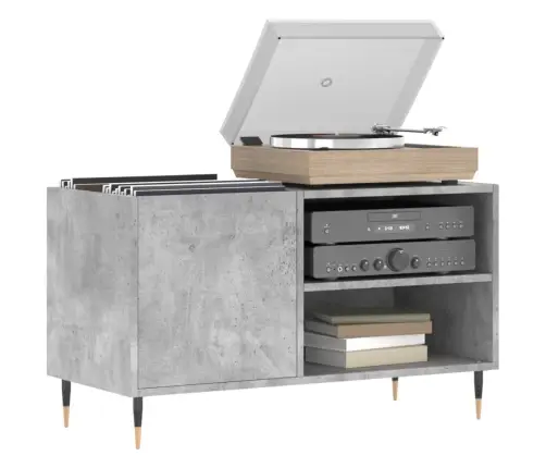 Ierakstu Skapītis, 85X38X48 Cm, Inženierijas Koks, Pelēks Vidaxl