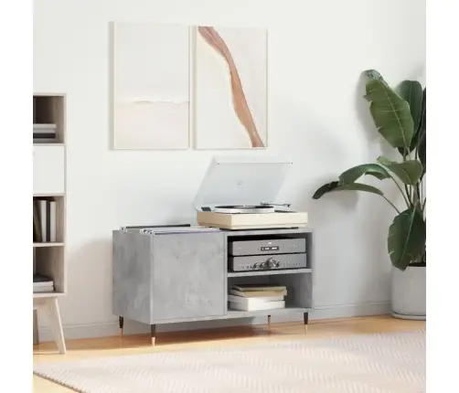 Ierakstu Skapītis, 85X38X48 Cm, Inženierijas Koks, Pelēks Vidaxl