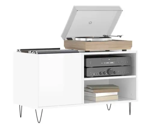 Skapītis, 85X38X48 Cm, Inženierijas Koks, Spīdīgi Balts Vidaxl