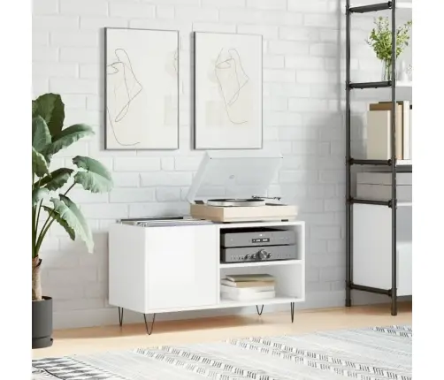 Skapītis, 85X38X48 Cm, Inženierijas Koks, Spīdīgi Balts Vidaxl