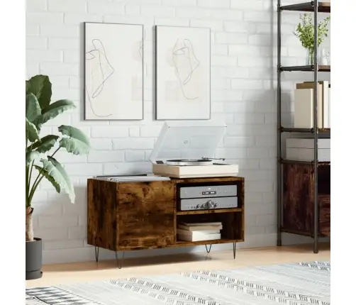 Vinilinių Plokštelių Spintelė, Dūminė, 85X38X48cm Mediena