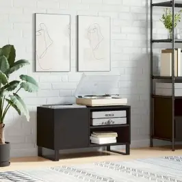 Skapītis, 85X38X48 Cm, Inženierijas Koks, Melns Vidaxl