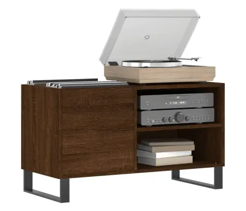 Vinilinių Plokštelių Spintelė, Ruda, 85X38X48cm Mediena