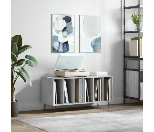 Vinilinių Plokštelių Spintelė, Betono, 100X38X48cm Mediena