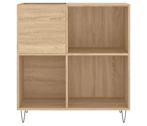 Vinilinių Plokštelių Spintelė, Ąžuolo, 84,5X38X89cm Mediena