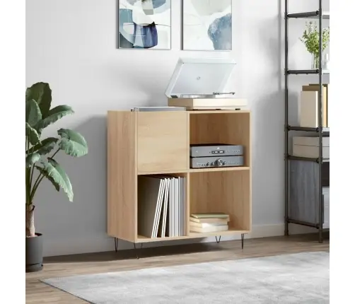 Vinilinių Plokštelių Spintelė, Ąžuolo, 84,5X38X89cm Mediena